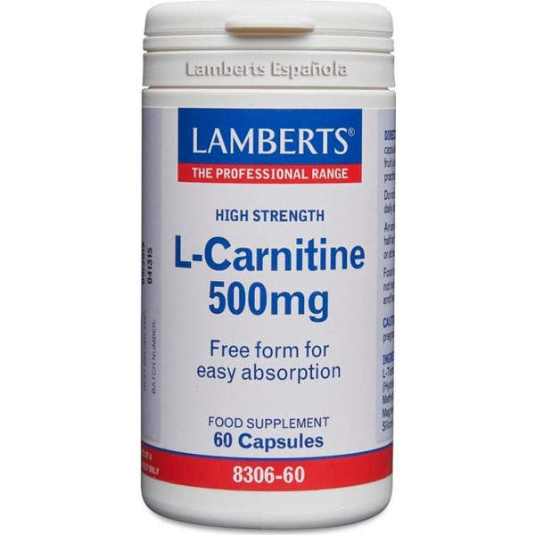 Lcarnitina 500mg 60 Caps Lamberts