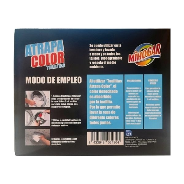 Mihogar toallitas atrapa color 20uds