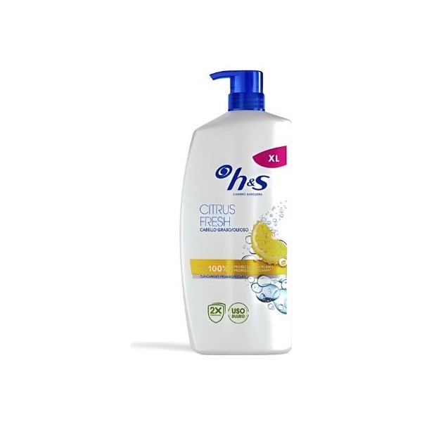 H&S champú citrus fresh 1L con dosificador