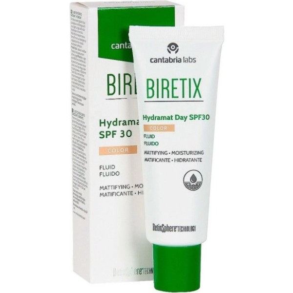 Biretix Hydramat Day SPF 30 Fluido con Color 50 ml