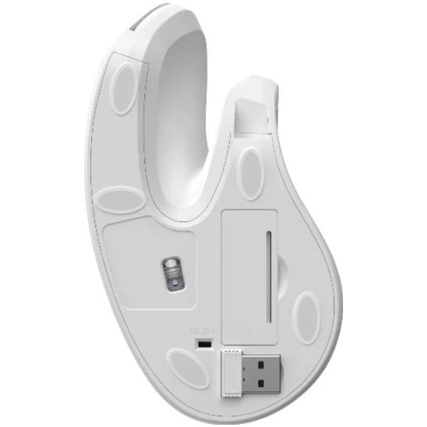 Nilox nxmoev03 ratón vertical wirelles sil. blanco